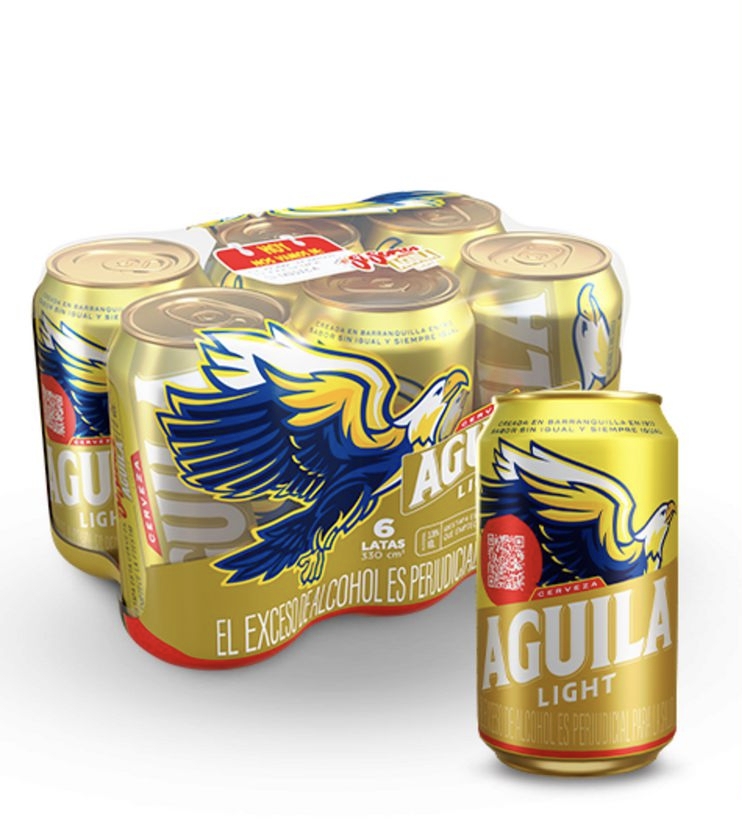 Aguila Light six-pack lata 330 ml