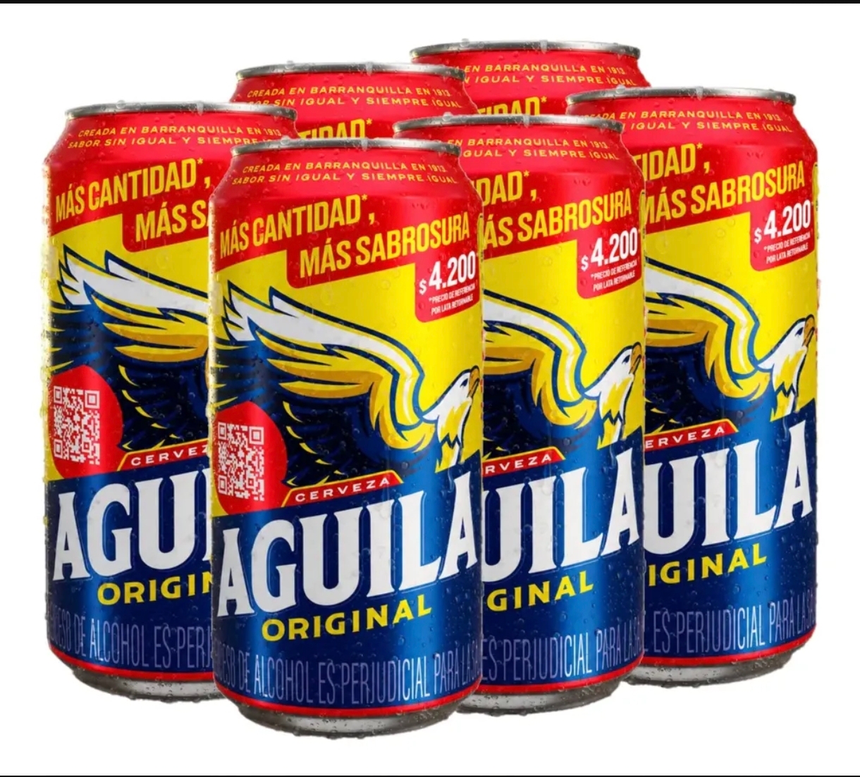 Aguila six-pack lata 330 ml